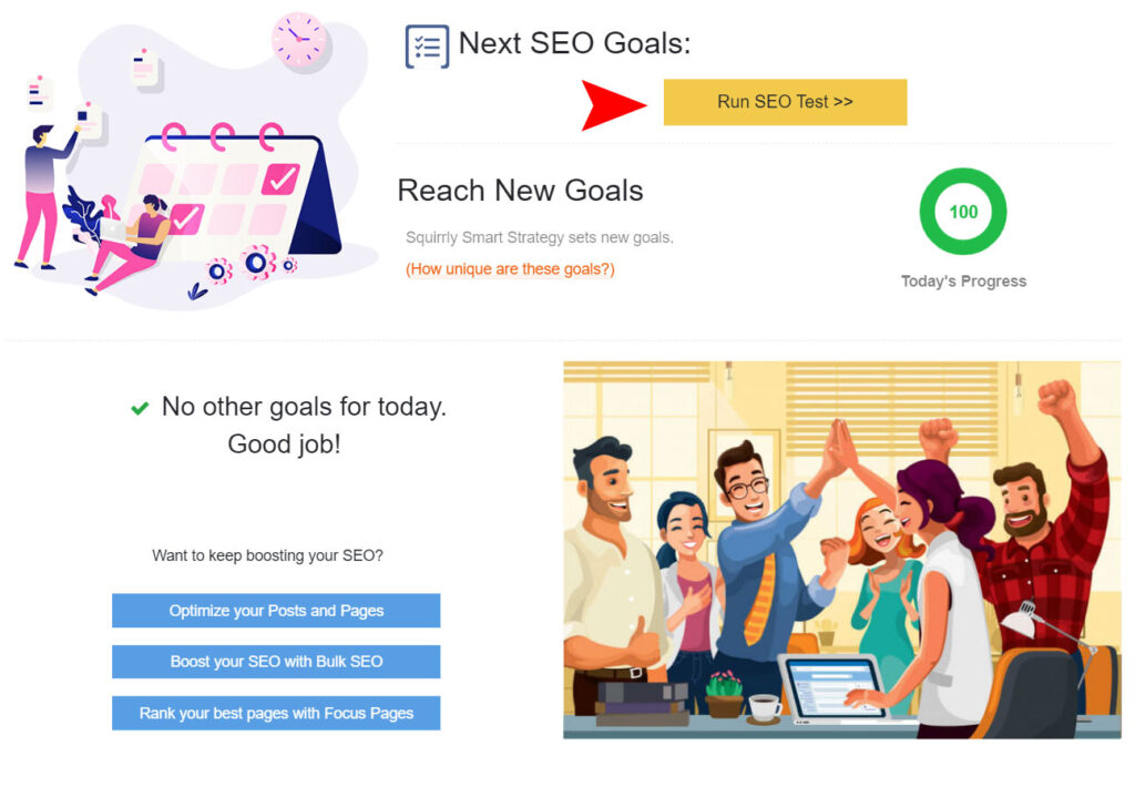 Daily SEO goals | TypeSEO Pro