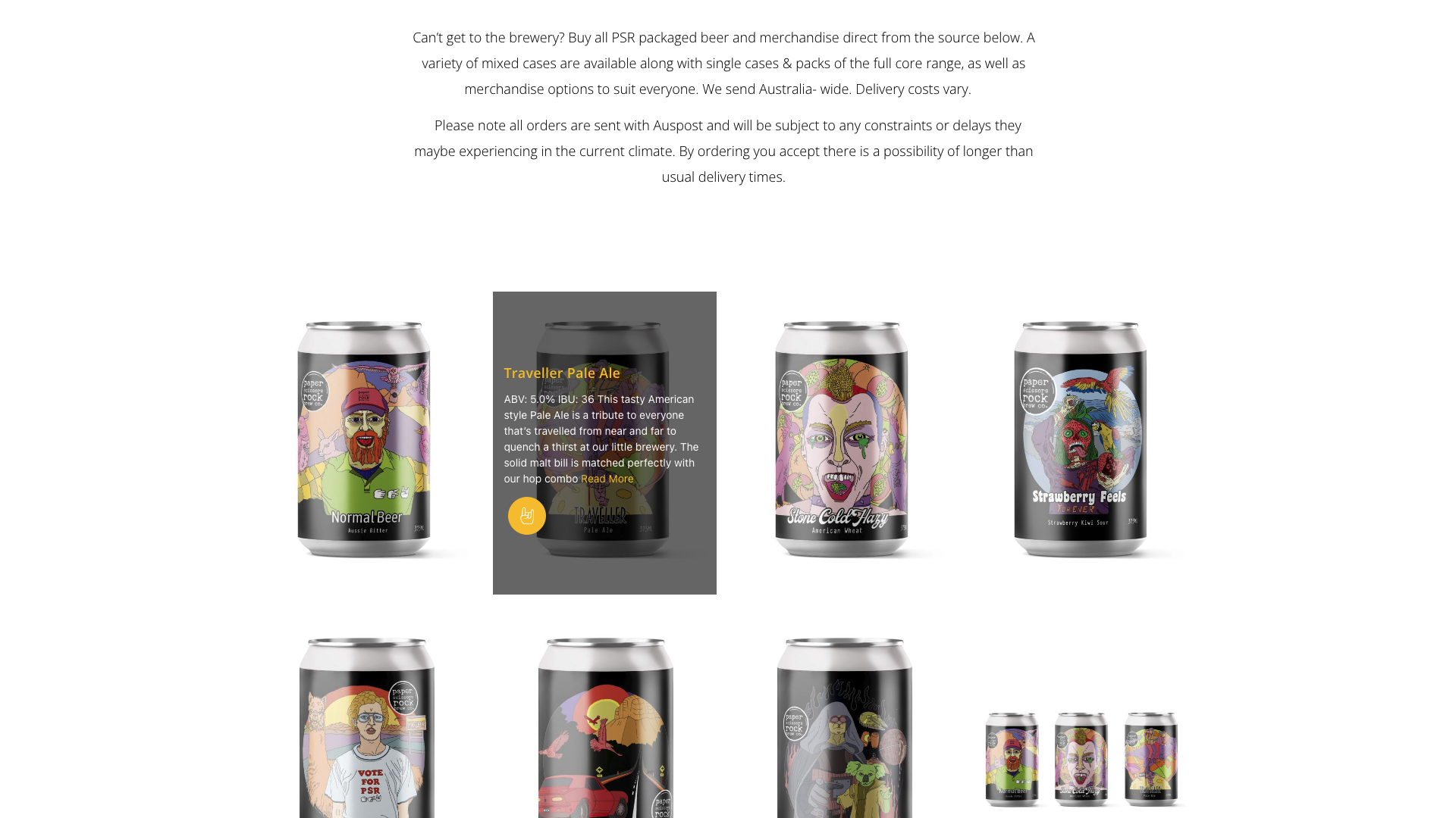 Before and after comparison - Brewery shop page